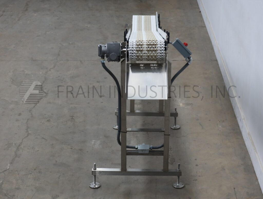 12" wide x 11.9' long, Span Tech, Stainless steel, flexlink inclined conveyor, adjustable guide rail, 3/4 HP - Image 4