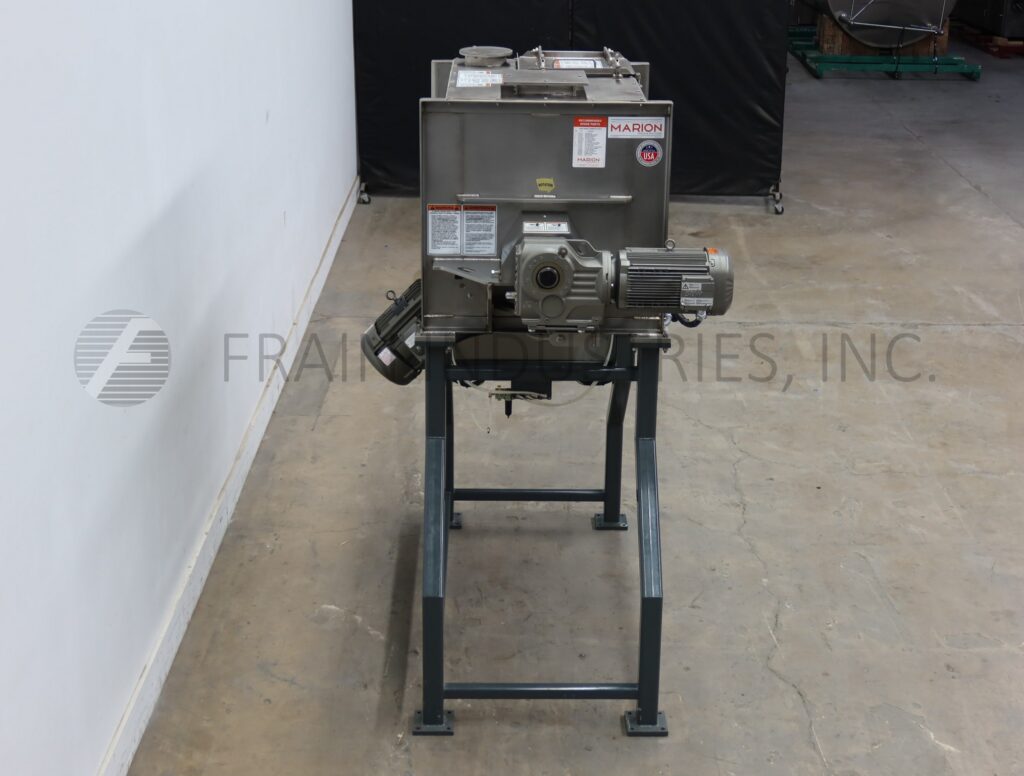 10 cu.ft. Marion #BP4-2436-UW40, 304 Stainless Steel paddle mixer, 7 HP drive, 10 HP chopper - Image 3
