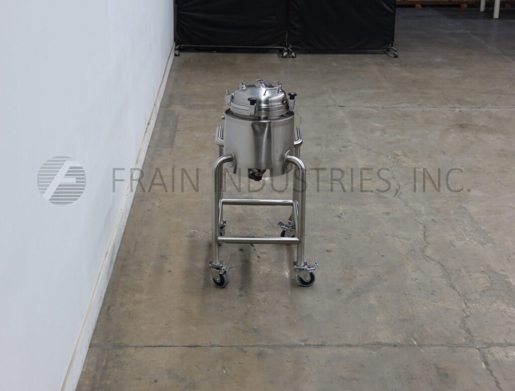 10 gallon 316 Stainless Steel, low pressure jacket, process tank, 14" ID x 16-1/2"depth with 14" straight - Image 3