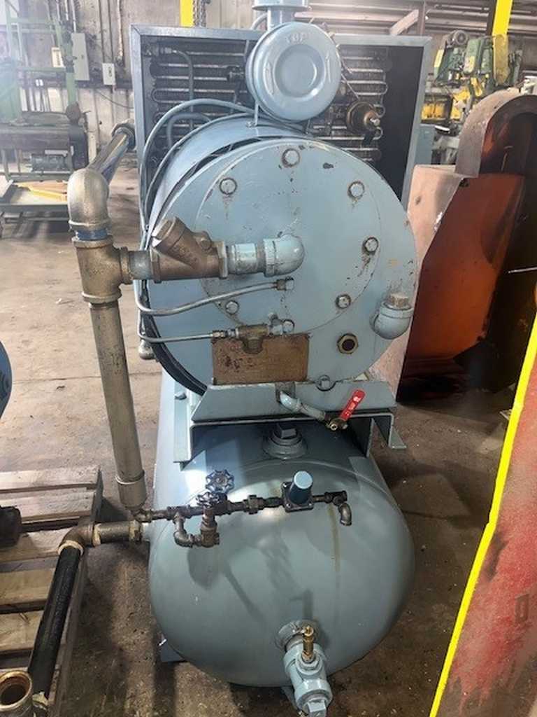 25 HP Worthington, tank mounted air compressor, 180 psi, 1765 RPM, 230/460 V., 120 gallon tank, 1978 - Image 5
