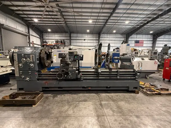 39"/48" x 120" Geminis Republic-Lagun #GE-1000, hollow spindle engine lathe, 35" 4-jaw chucks, 20.25"bore - Image 1