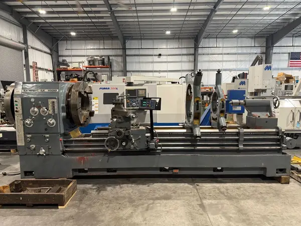 39"/48" x 120" Geminis Republic-Lagun #GE-1000, hollow spindle engine lathe, 35" 4-jaw chucks, 20.25"bore - Image 2