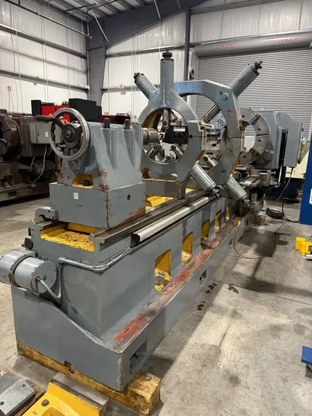 39"/48" x 120" Geminis Republic-Lagun #GE-1000, hollow spindle engine lathe, 35" 4-jaw chucks, 20.25"bore - Image 8