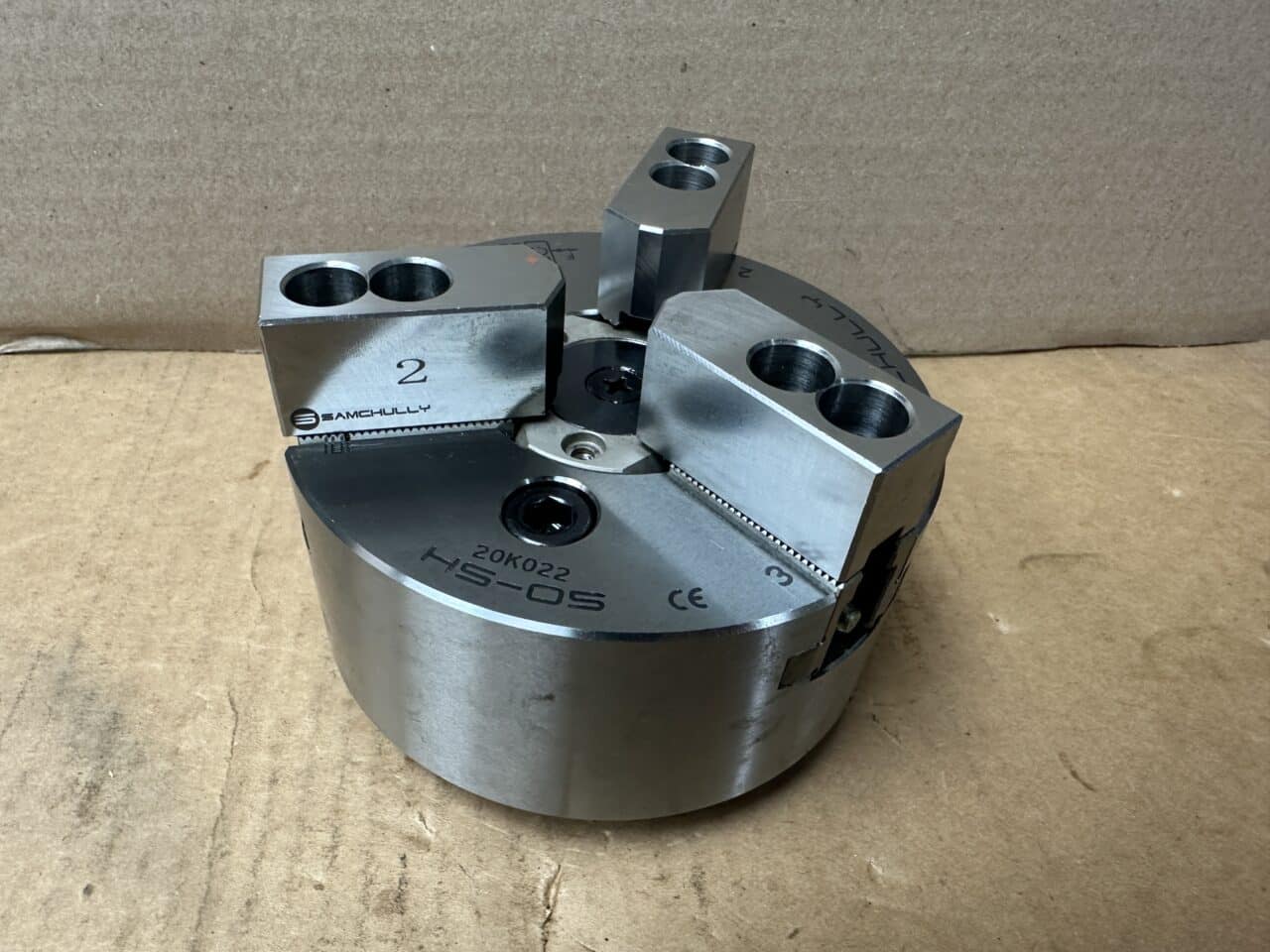 5" Samchully #HS-05, high speed 3-jaw hydraulic power chuck - Image 1