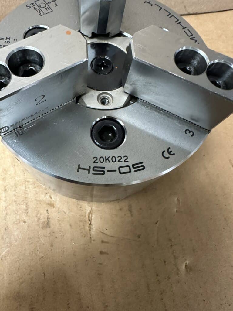 5" Samchully #HS-05, high speed 3-jaw hydraulic power chuck - Image 3