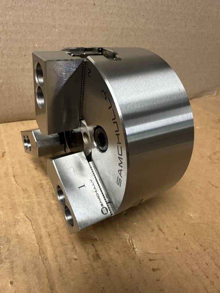5" Samchully #HS-05, high speed 3-jaw hydraulic power chuck - Image 6
