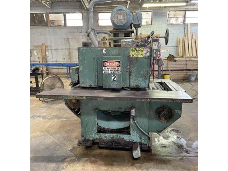 3.5" Mereen Johnson #424-DC, dip chain multi-blade rip saw, 24" arbor, 14" diameter tooling, 6" throat, 1973 - Image 2