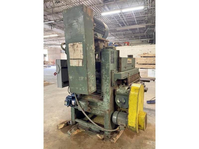 3.5" Mereen Johnson #424-DC, dip chain multi-blade rip saw, 24" arbor, 14" diameter tooling, 6" throat, 1973 - Image 4