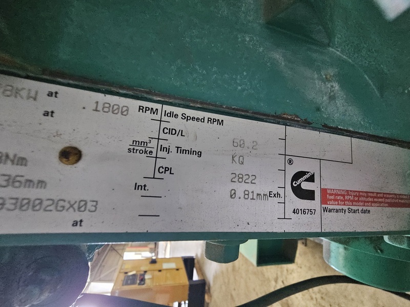 2000 KW Cummins #2000DQKC-628, diesel generator, 2500 KVA, 13800 Volts, 566 hours - Image 3