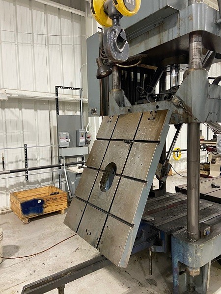 90 Ton, Reis #TUS90-OK, hydraulic spotting press, 35.44" x 50.40"capacity - Image 4