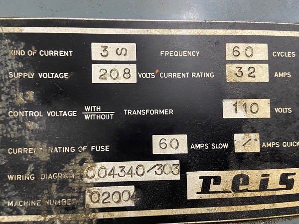 90 Ton, Reis #TUS90-OK, hydraulic spotting press, 35.44" x 50.40"capacity - Image 5