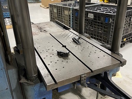 90 Ton, Reis #TUS90-OK, hydraulic spotting press, 35.44" x 50.40"capacity - Image 6