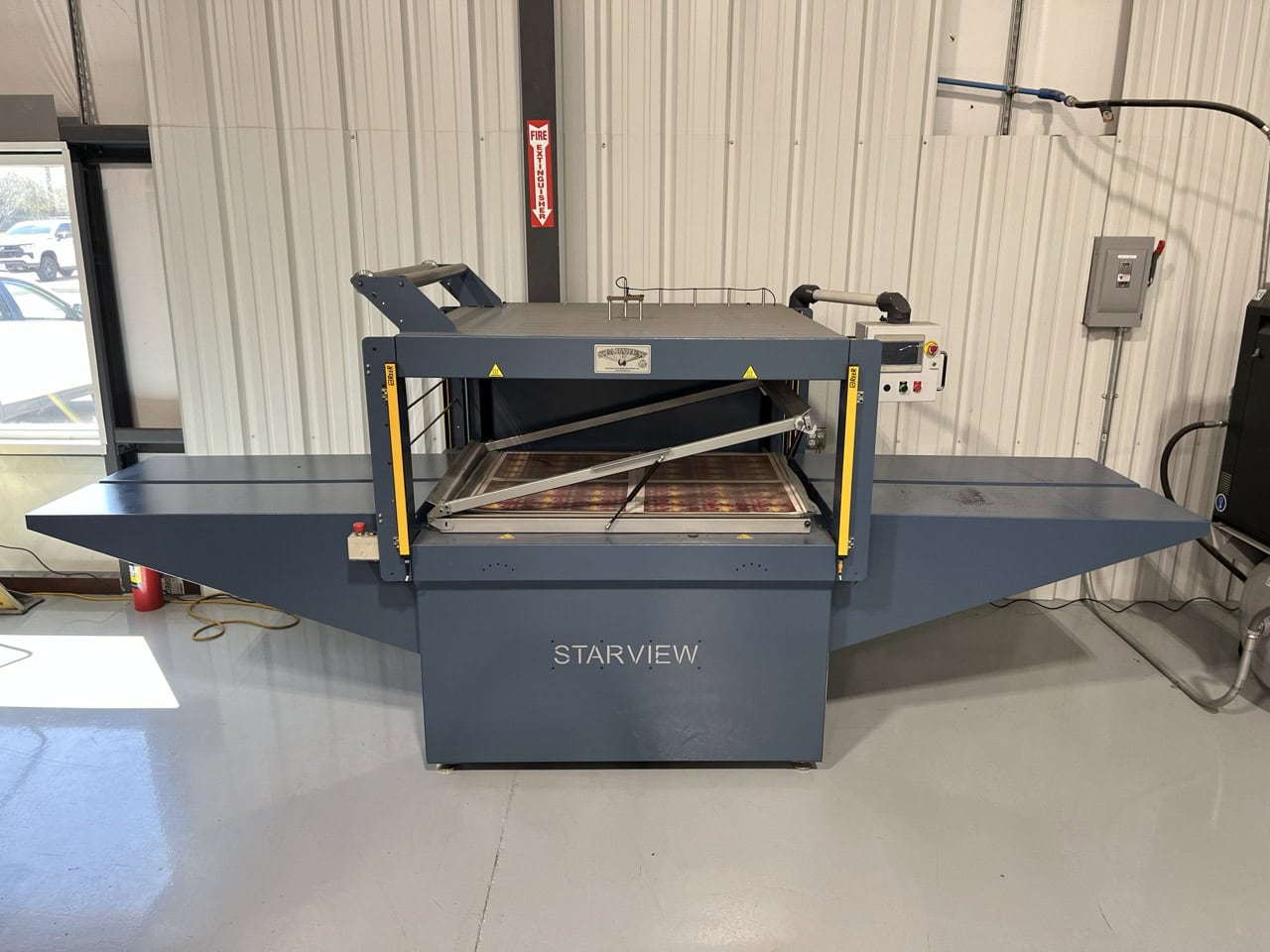 Skin Pack Machine, Starview #SP-3648, 36" x 48" max Card Size, 38"-38.75" Film width, 10" Film Roll diameter - Image 8