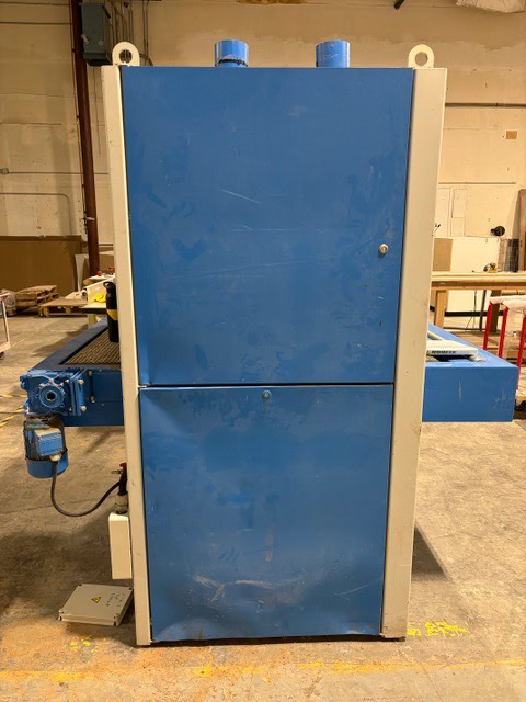 43" x 86" Houfek #1100-RC-Buldog, Dual-Head Belt Sander, 6" diameter Rubber Drum, (4) Hold Down Rollers, 60 - Image 6