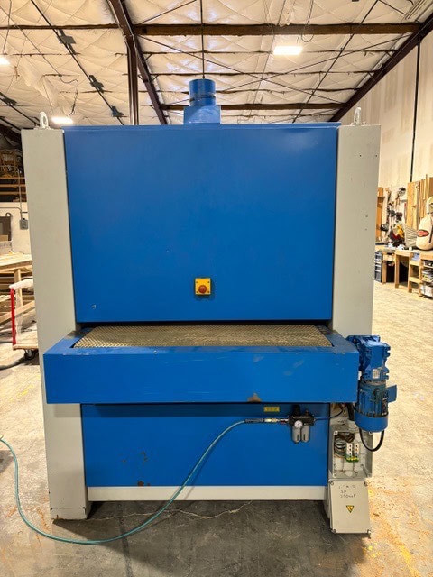 43" x 86" Houfek #1100-RC-Buldog, Dual-Head Belt Sander, 6" diameter Rubber Drum, (4) Hold Down Rollers, 60 - Image 7