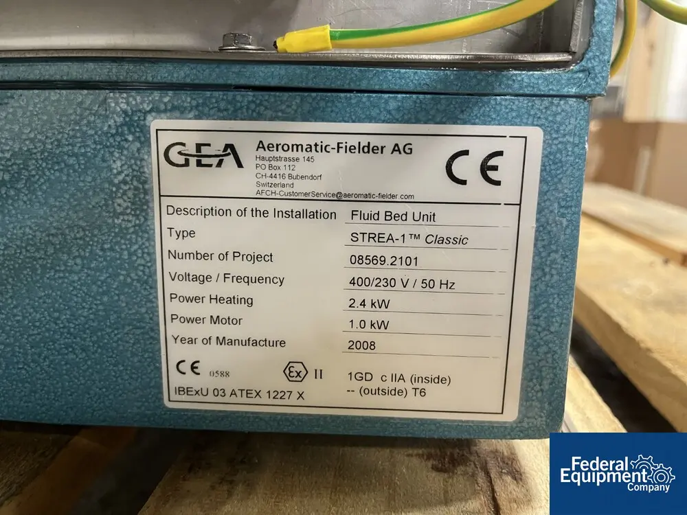 GEA #STREA-1-Classic, Fluid Bed Dryer, 2008 - Image 3