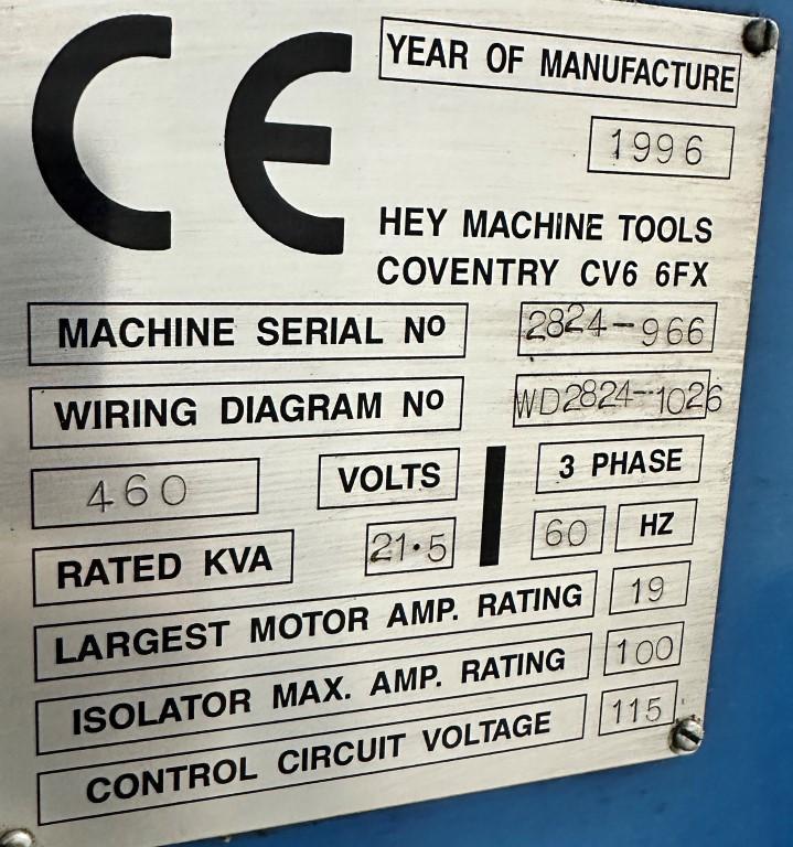 6" x 54" Hey #3, CNC double end facing & centering machine, Allen Bradley SLC 5/04 CNC, 1996 - Image 9