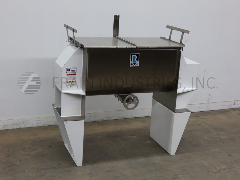 30 cu.ft. Ross #42N-25S, 316 Stainless Steel, double ribbon mixer, 60" L x 29" W x 33" D, flip up cover, 10 HP - Image 1