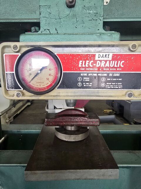 50 Ton, Dake #Elec-Draulic-I-5-050, hydraulic H-frame press, 50 ton - Image 5