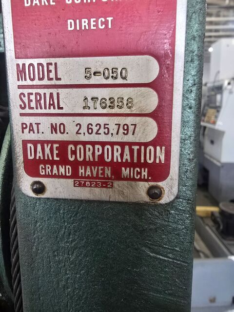 50 Ton, Dake #Elec-Draulic-I-5-050, hydraulic H-frame press, 50 ton - Image 6