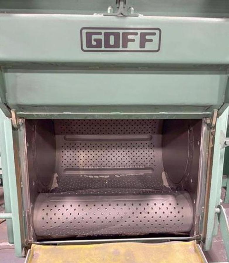 3 cu.ft. Goff #3BB, rubber belt tumblast, 7.5 HP wheel, shot trap, dust collection system, upgraded pneumatic - Image 3
