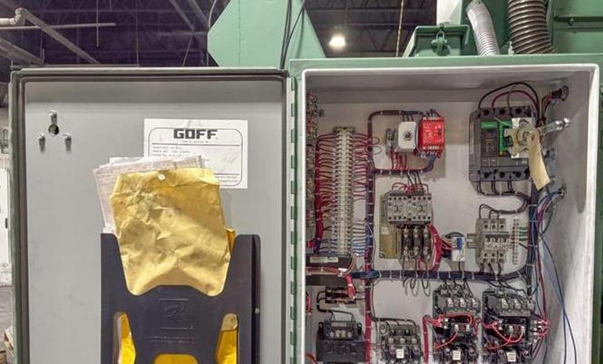 3 cu.ft. Goff #3BB, rubber belt tumblast, 7.5 HP wheel, shot trap, dust collection system, upgraded pneumatic - Image 5
