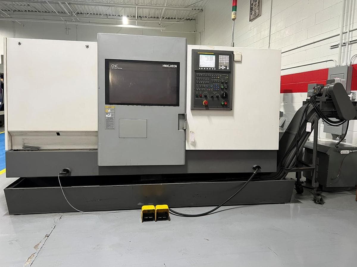 Hwacheon #Cutex-240, CNC Lathe, 22.8" swing, 15" diameter x 23.6" L max turn, 8" chuck, 2" bar, 12 position - Image 1