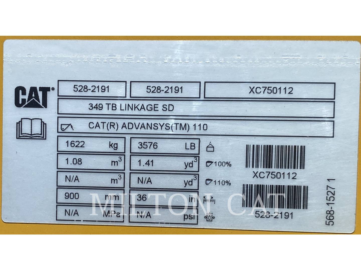 Caterpillar 349/352 36IN SEVERE DUTY BUCKET, Bucket, S/N: XC750112, 2023 - Image 5