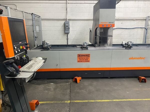 Elumatec #SBZ-122/33, CNC vertical machining center, 151.5" X, 13.7" Y, 11" Z, 24000 RPM, HSK-F63 taper - Image 1