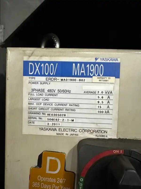 Miller & Motoman, robotic welding cell, Allen Bradley PLC, single pendant, 124" bed width - Image 9