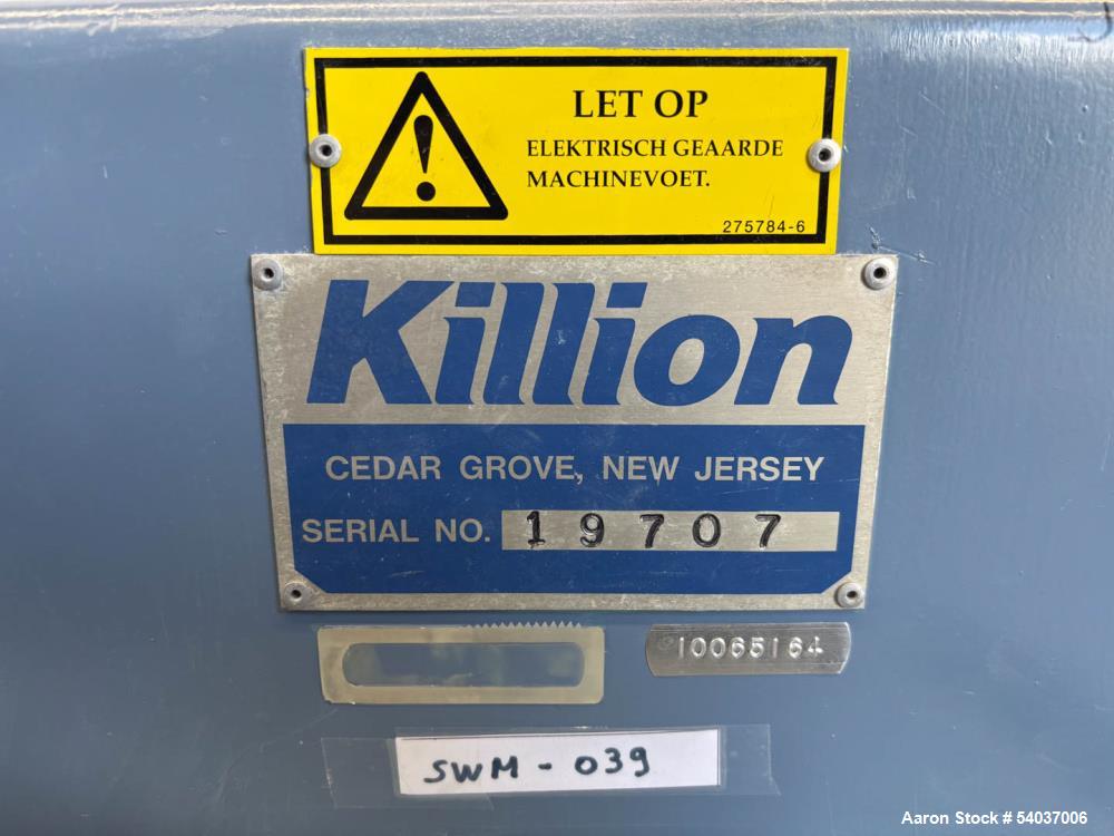 0.75" Killion #KL-075, Single Screw Extruder, 25:1 L/D, 12-120 RPM, wheels, w/ feeder, controls & - Image 9