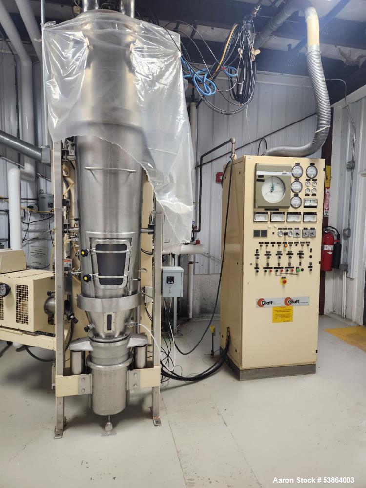 Glatt #GPCG-5, Fluid Bed Dryer/Granulator, Stainless Steel, spray granulation Inserts, 2 Bar, 5.5 kW Blower - Image 1