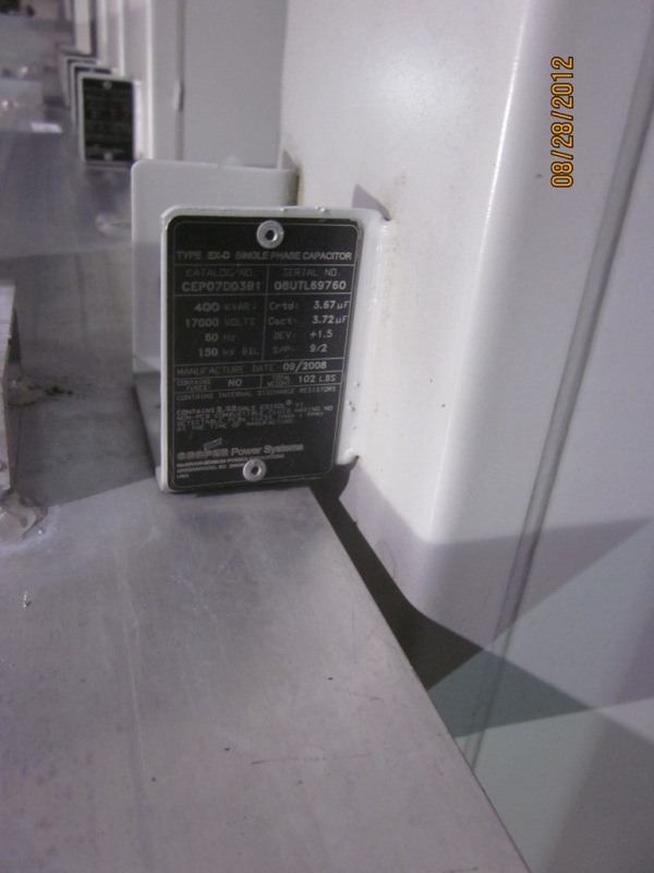 35200 KVAR, COOPER, 17KV, CAPACITOR BANK, FUSED, 4 BANKS X 8800 KVAR, OUTDOOR - Image 3