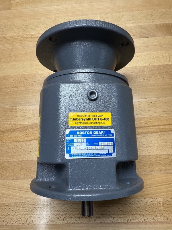 1.14 HP, Boston Gear #F832BF-14S-B5-M8, In-Line Helical Gear Drives - Image 1