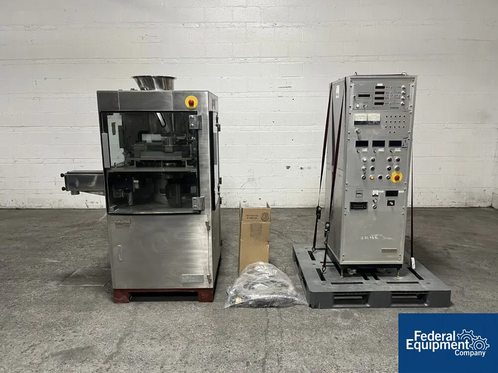 8 Ton, Kikusui #836KAWC, Tablet Press, 36 station, B type keyed, 16mm diameter x 16mm fill max, 216000 TPH - Image 1