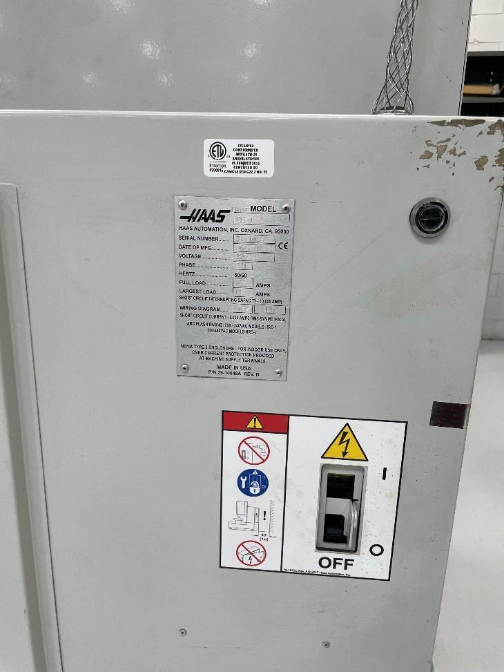 Haas #CL-1, CNC chucker lathe, 11" swing, 1" bar, 5" diameter x 12" L max, 5 HP, 6k RPM, 220 V., Haas cnc - Image 5