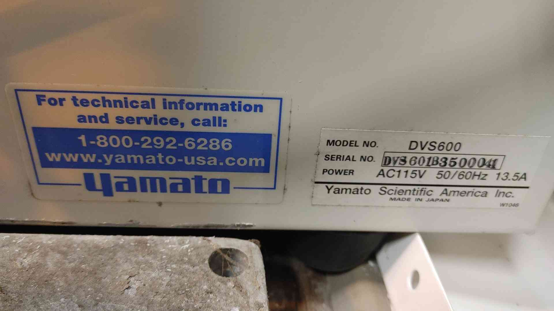 Yamato #DVS-600, Gravity Convection Oven, 50/60 Hz, 13.5 Amps, 115 V - Image 4