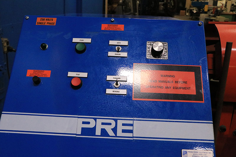 2500 lb. Press Room Eqpt #PR-122500-DC-GLGRSBD, uncoiler, 12" width, 48" outside dimensions, 15.5"-20"ID, 30 - Image 5