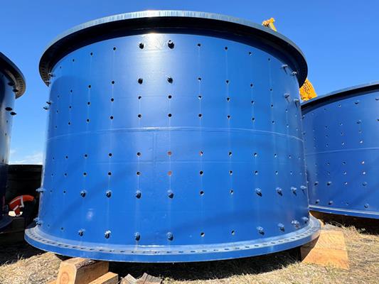 22' x 36.5' Flsmidth, LOT of 2 Ball Mills, Dual 4,900 KW (6,662 HP) Motor Drives, VFD, unused - Image 4