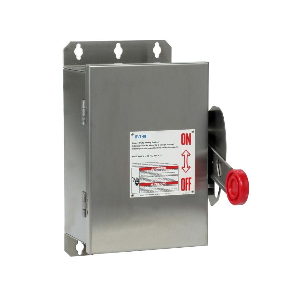 Eaton DH362UWKX Heavy Duty Single-throw Non-fused Safety Switch, Single-throw - Image 1