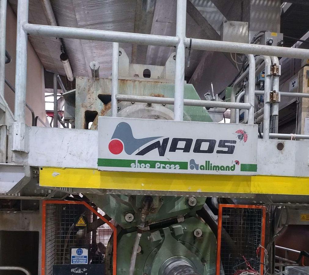 Naos, shoe press, 125" trim width, left hand drive side, 3500mm wire width, 150-400m/min., 2017 - Image 2