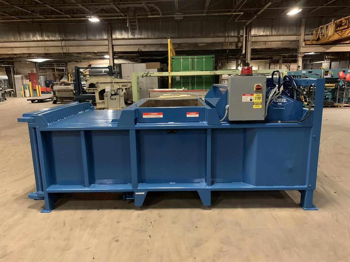 60" x 48" x 30" Excel #EX-60, automatic manual tie baler with conveyor, 54" x 35" feed opening - Image 6