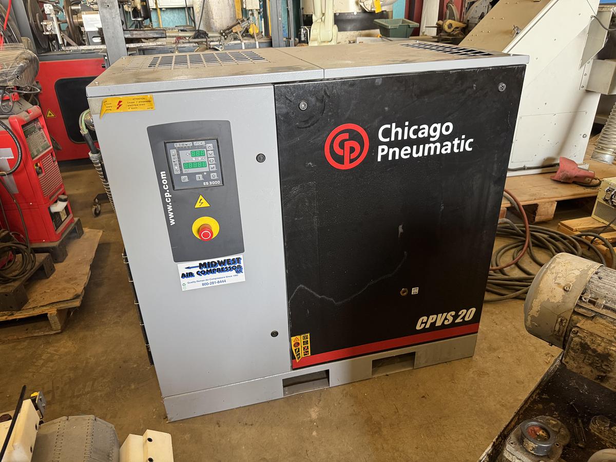 Chicago Pneumatic #CPVS20, rotary screw compressor, 20 HP, 2013 - Image 1