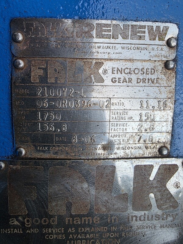 100 HP @ 1750 RPM, Falk #2100Y2-L parallel, 11.16:1 ratio (2 available) - Image 4