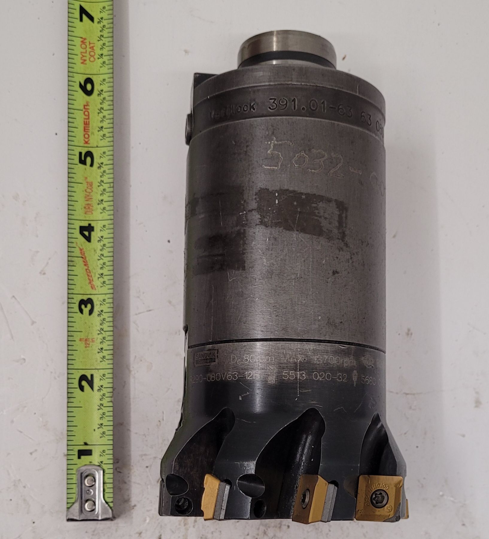Sandvik r290-080v63-12h 80mm face mill - with varilock 3" extension - Image 2