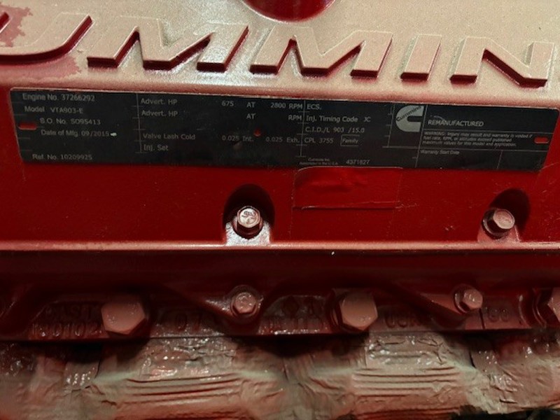 675 HP Cummins #VTA903E-T675 Engine, tar - Image 3