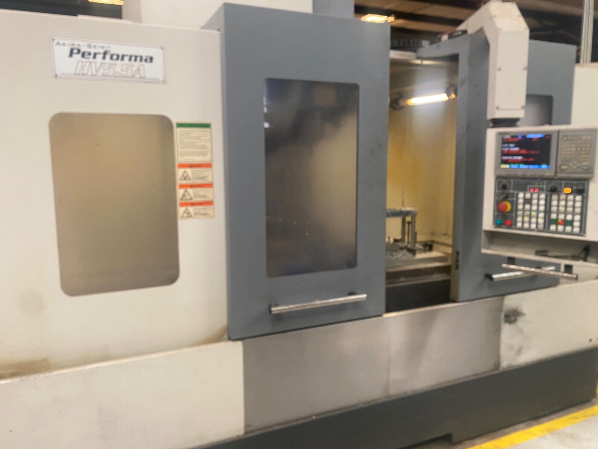 Akira-Seiki #Performa-Hv5.5a, vertical machining center, 53" X, 25" Y, 26" Z, cat50, 23.6" X 59" table, 8000 - Image 2