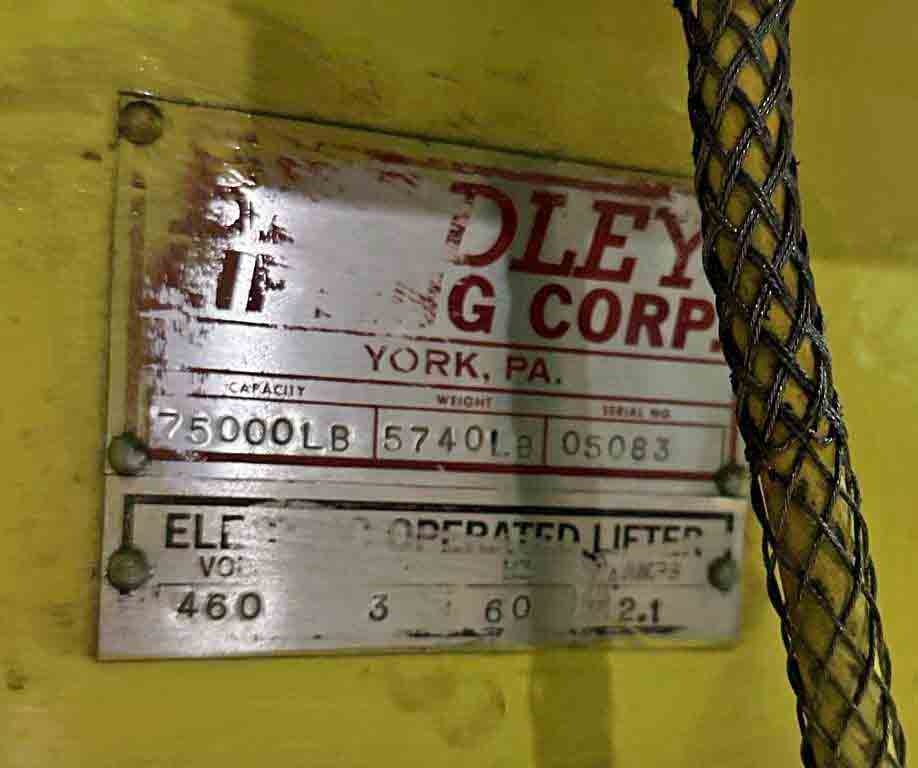 75000 lb. Allen-Bradley, coil grab, 72" W x 84" OD, powered rotation - Image 2