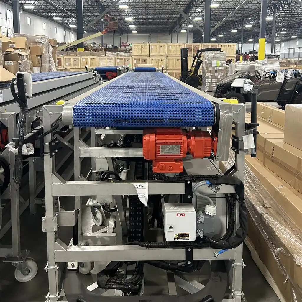 24" wide x 6.9' long, Gorbel #AE-DT24081-H, cascading belt conveyor, (4) 13' 6"sections, 480 V., new - Image 4