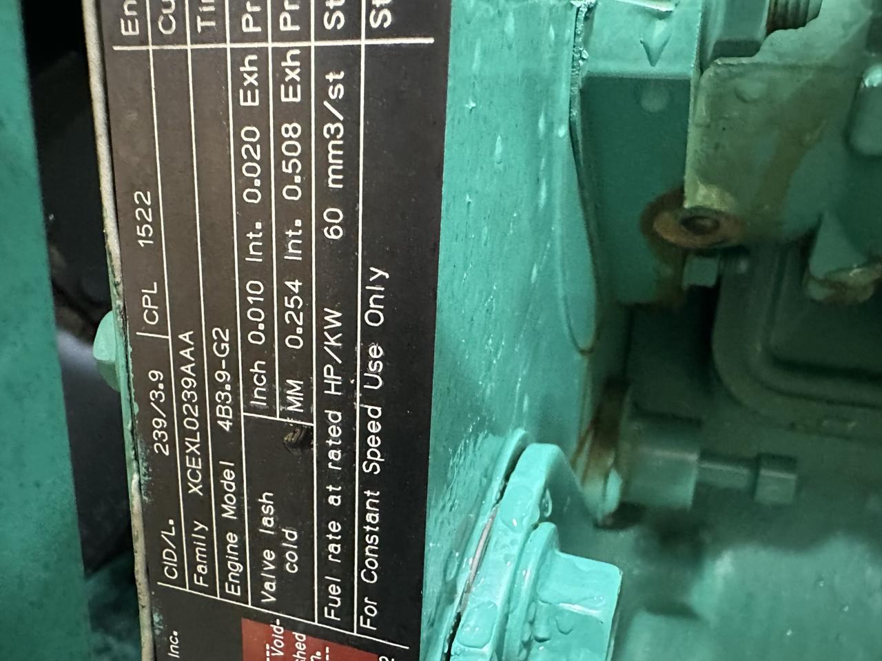 35 KW Cummins, Onan #4B3.9-G2, diesel generator, skid mounted, 120/240 Volts, 4097 hours, 1999 - Image 9